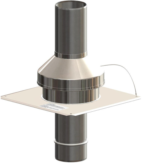 ATEC Mündungsset DN 100 aus Edelstahl mit Endrohr 450mm, 2342