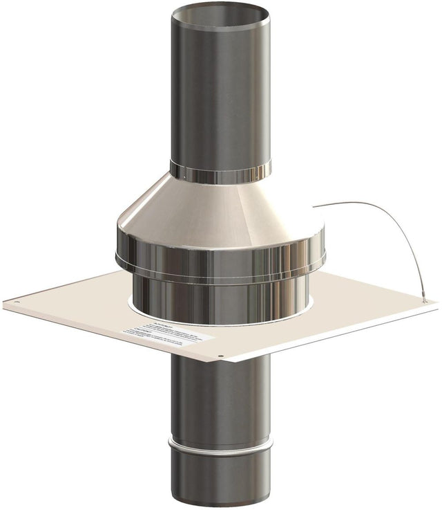 ATEC Mündungsset DN 100 aus Edelstahl mit Endrohr 450mm, 2342