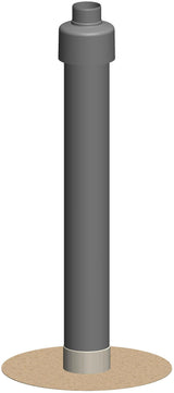 ATEC Flachdach-Abgasdurchgang Oberteil Bitum Bitumen DN80/125, 701566