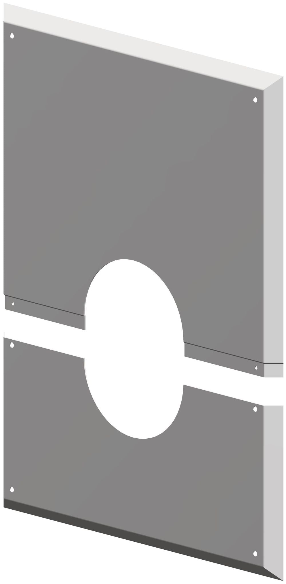 ATEC Wandblende geschlossen DN  60/100 2-teilig 280x340mm, 0428
