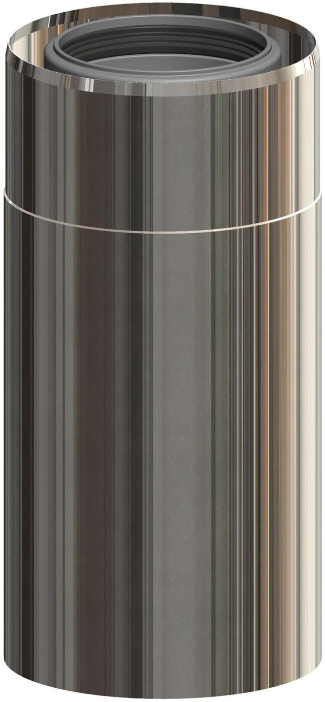 ATEC Rohrelement DN 80/125 L=190mm Edelstahl blank kürzbar, 701717