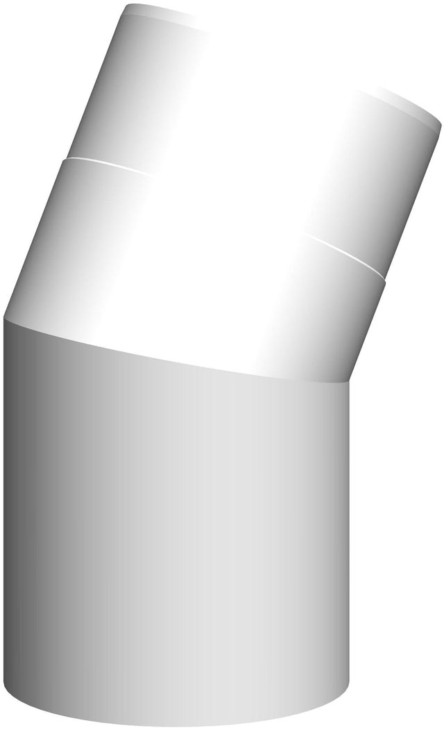 ATEC Bogen 30 Grad DN 80/125 L=320/85mm Edelstahl weiss beschichtet, 711714