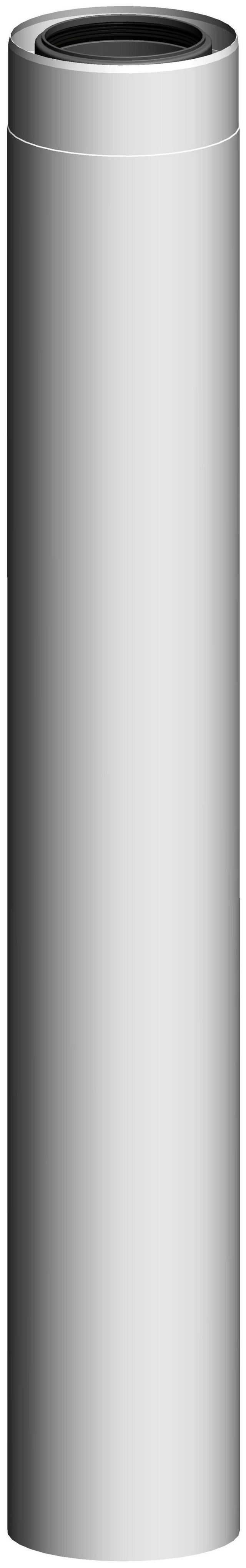 ATEC Rohrelement DN100/150 L=940mm Edelstahl weiss beschichtet kürzbar, 712719