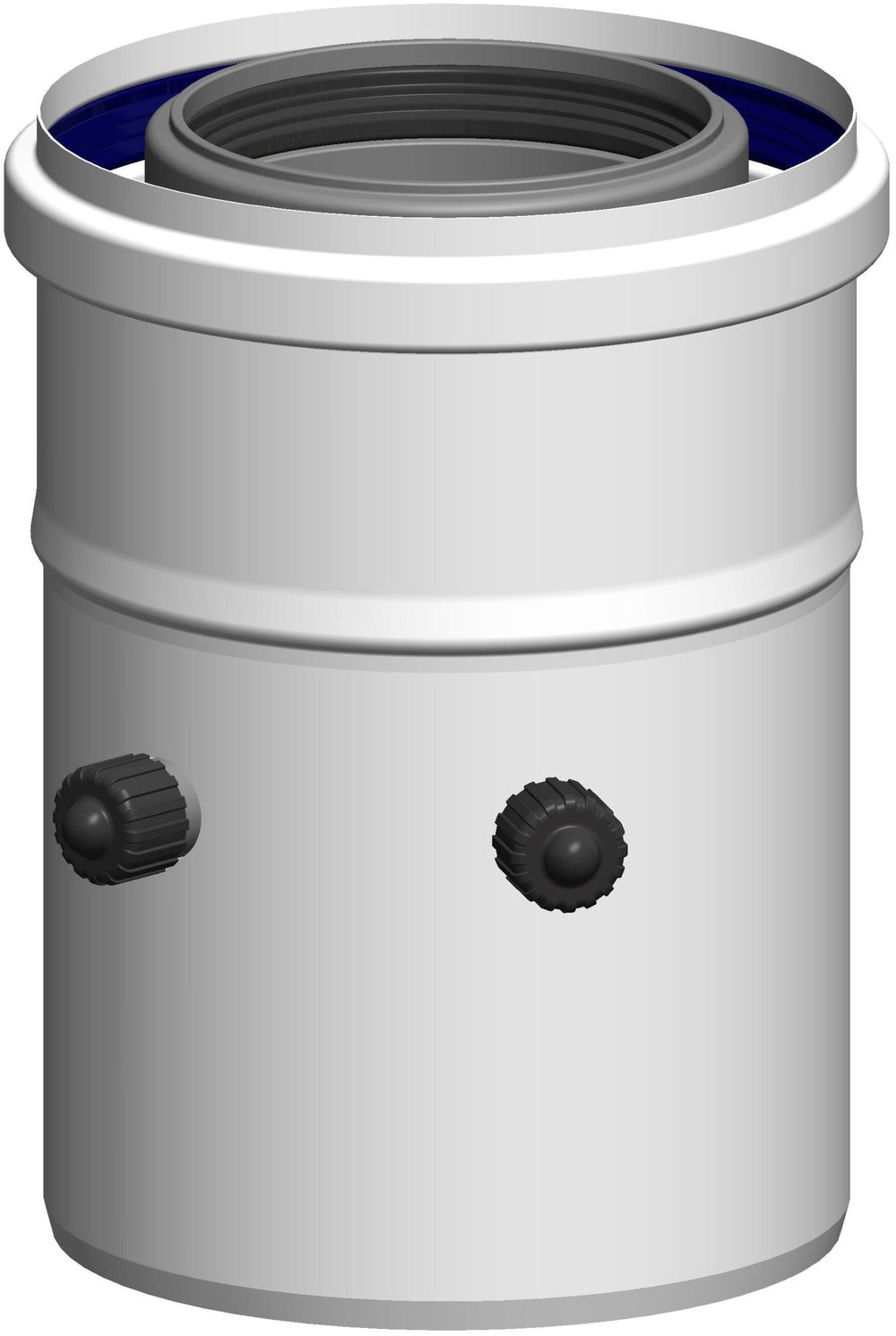 ATEC Kesselanschluss m.Messöffnung gerade DN80/125 -universell, 1220
