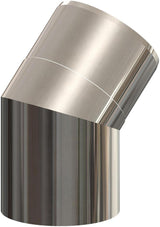 ATEC Bogen 45 Grad DN 60/100 L=180/75mm Edelstahl blank, 700715