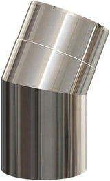 ATEC Bogen 30 Grad DN 80/125 L=320/85mm Edelstahl blank, 701714