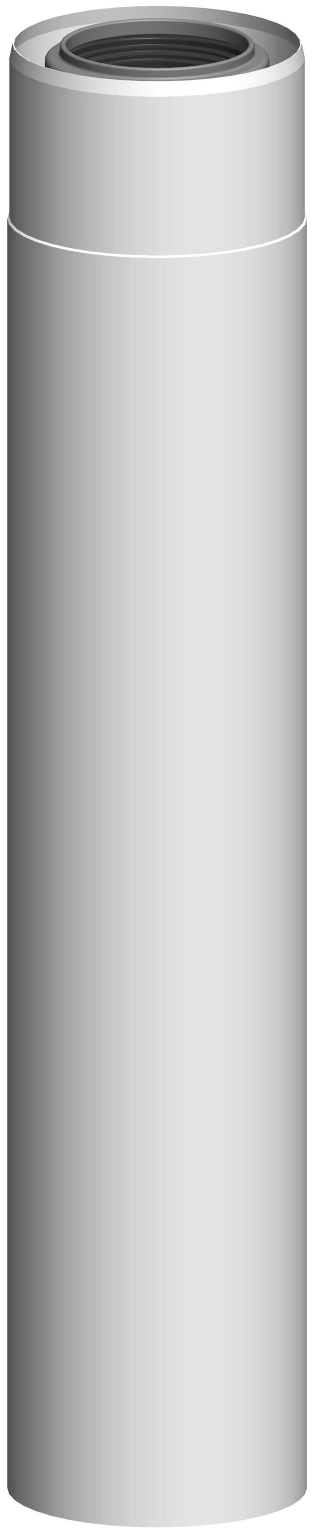 ATEC Rohrelement DN60/100 L=440mm Edelstahl weiss beschichtet kürzbar, 710718