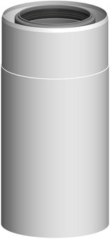 ATEC Rohrelement DN80/125 L=190mm Edelstahl weiss beschichtet kürzbar, 711717