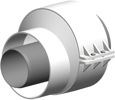 ATEC Erweiterung DN60/100 auf DN80/125 exzentrisch Edelstahl weiss beschichtet, 711798