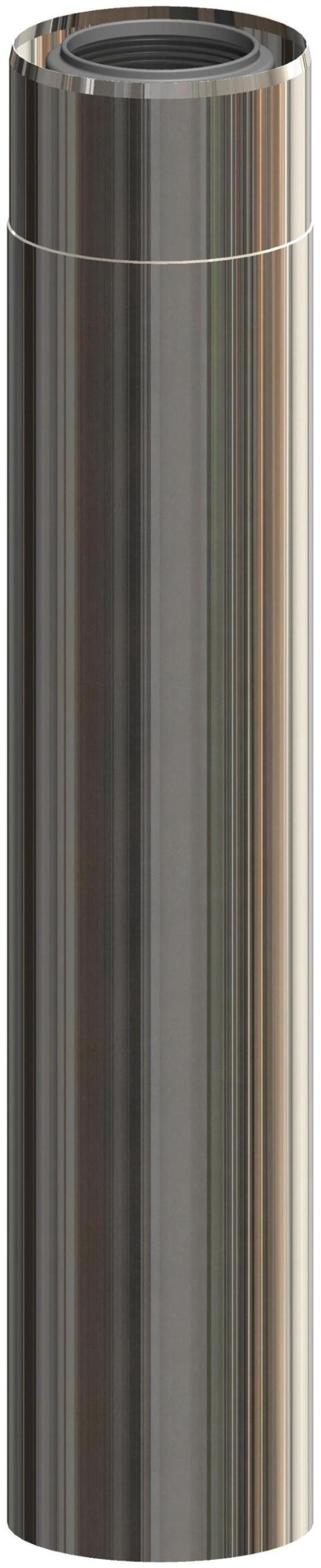 ATEC Rohrelement DN 60/100 L=440mm Edelstahl blank kürzbar, 700718