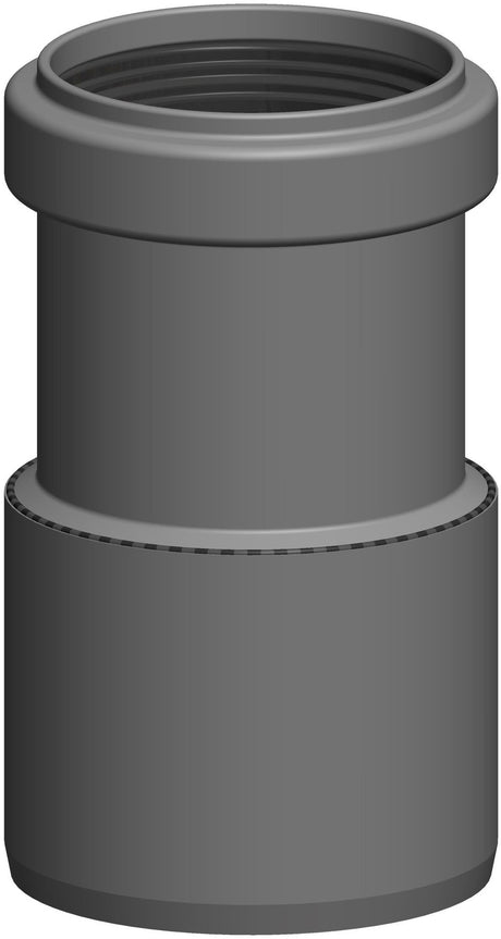 ATEC Reduktion D75-DN60 zentrisch schwarz inkl. Befestigungsschelle, 0140