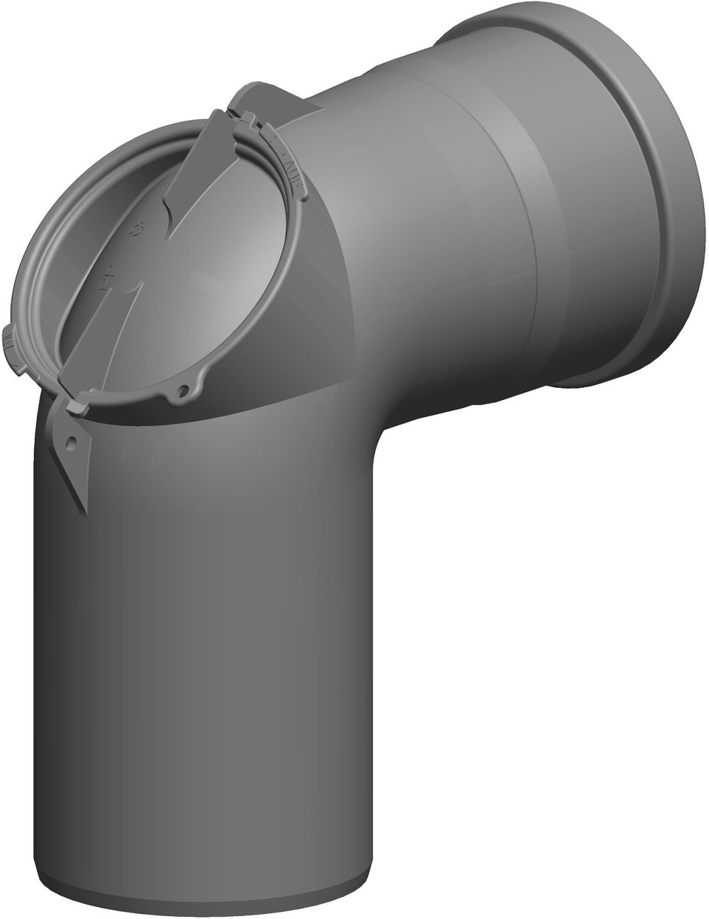 ATEC Kontroll-Bogen 87 Grad DN 100 , 2301