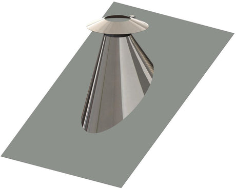 ATEC Dachdurchführung 32-45Grad DN60/100 mit Wetterkragen Edelstahl blank, 700664