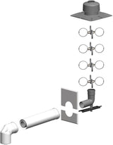 ATEC Basis-Set DN 80/125 mit Kontroll- Bogen 87 Grad, 1470