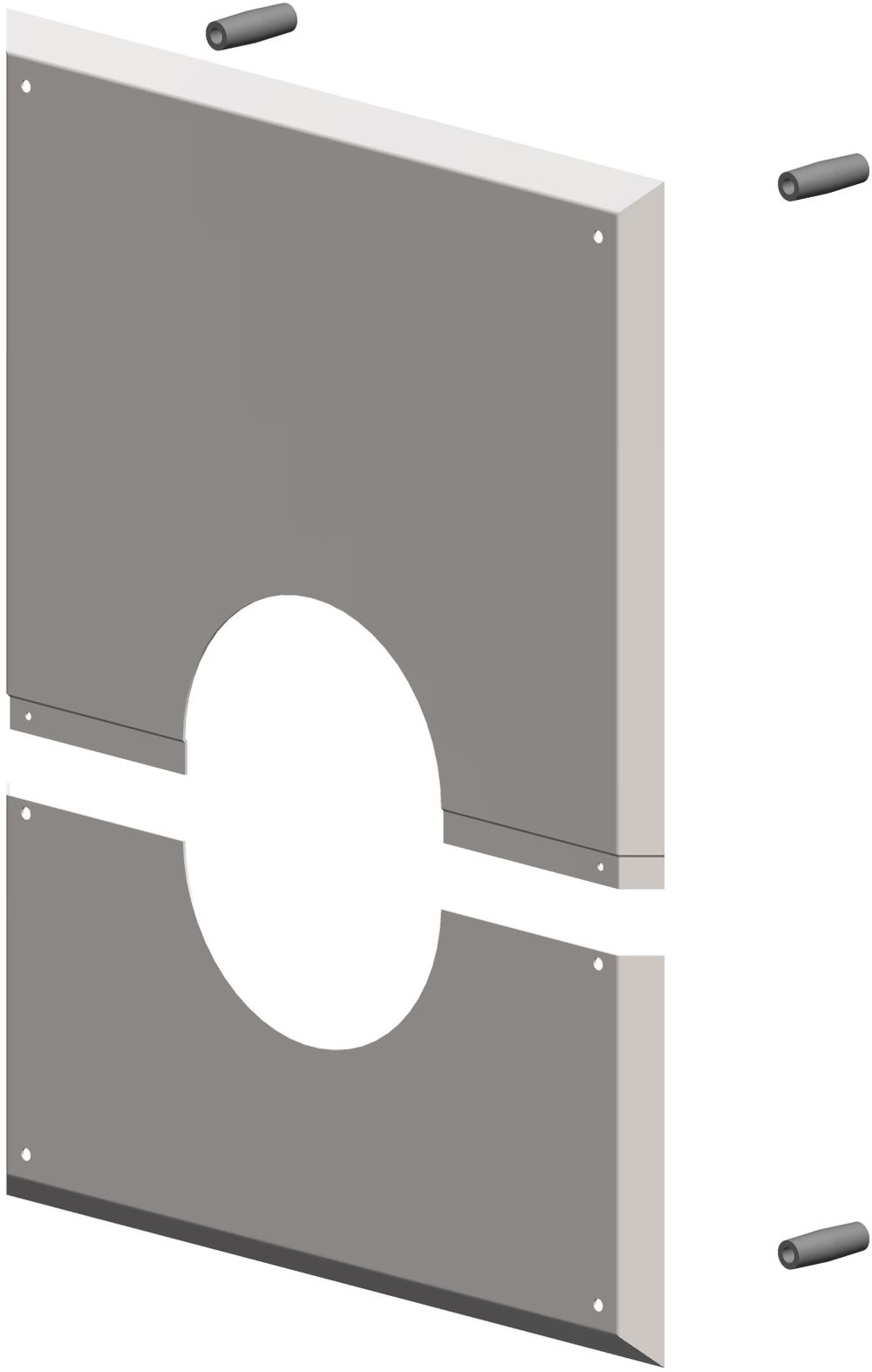 ATEC Wandblende m.Hinterlüftung DN 110 für raumluftabhängigen Betrieb 280x340mm, 3330