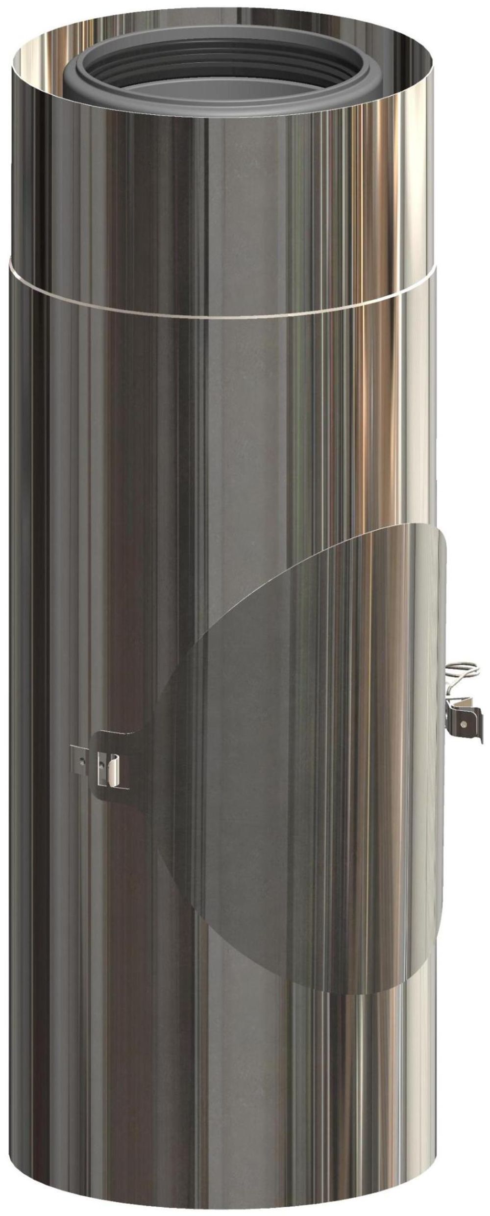ATEC Kontroll-Rohr DN 80/125 L=290mm Edelstahl blank, 701703