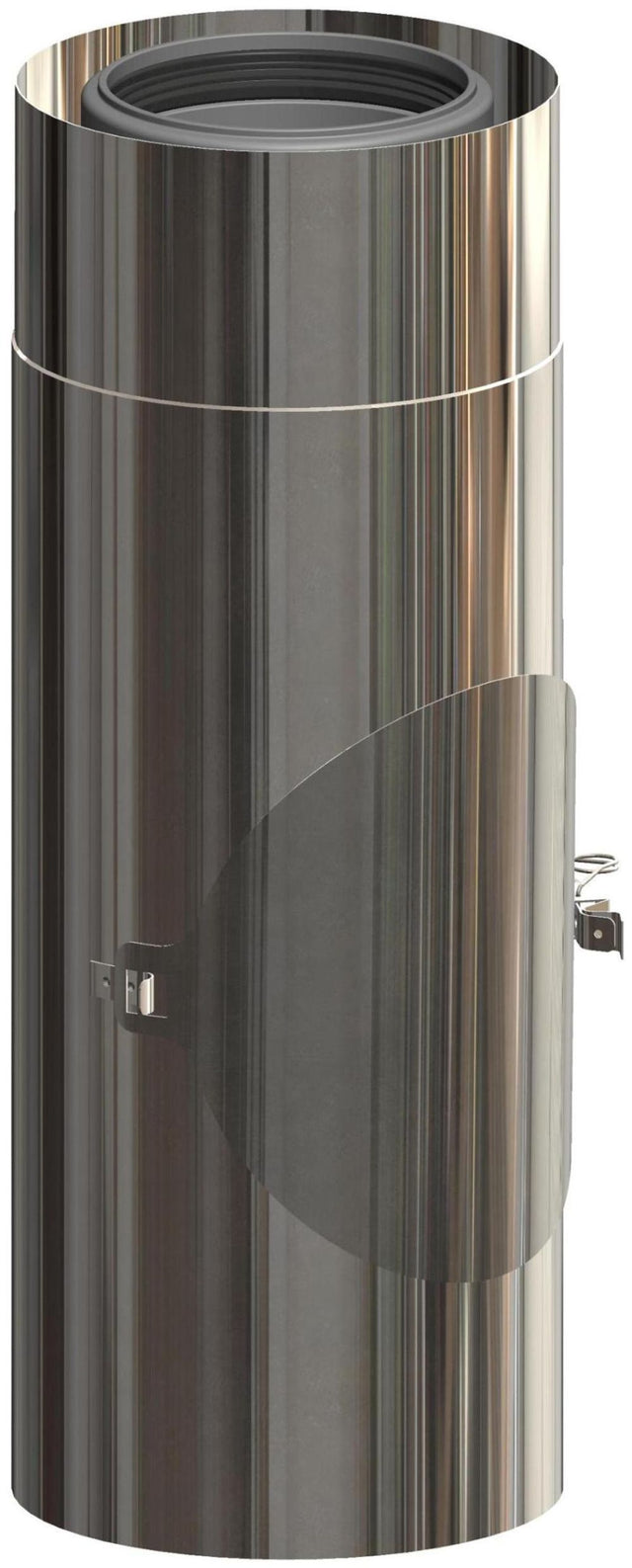 ATEC Kontroll-Rohr DN 80/125 L=290mm Edelstahl blank, 701703