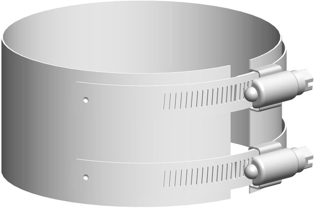 ATEC Klemmband DN60/100 Edelstahl weiss beschichtet, 710740