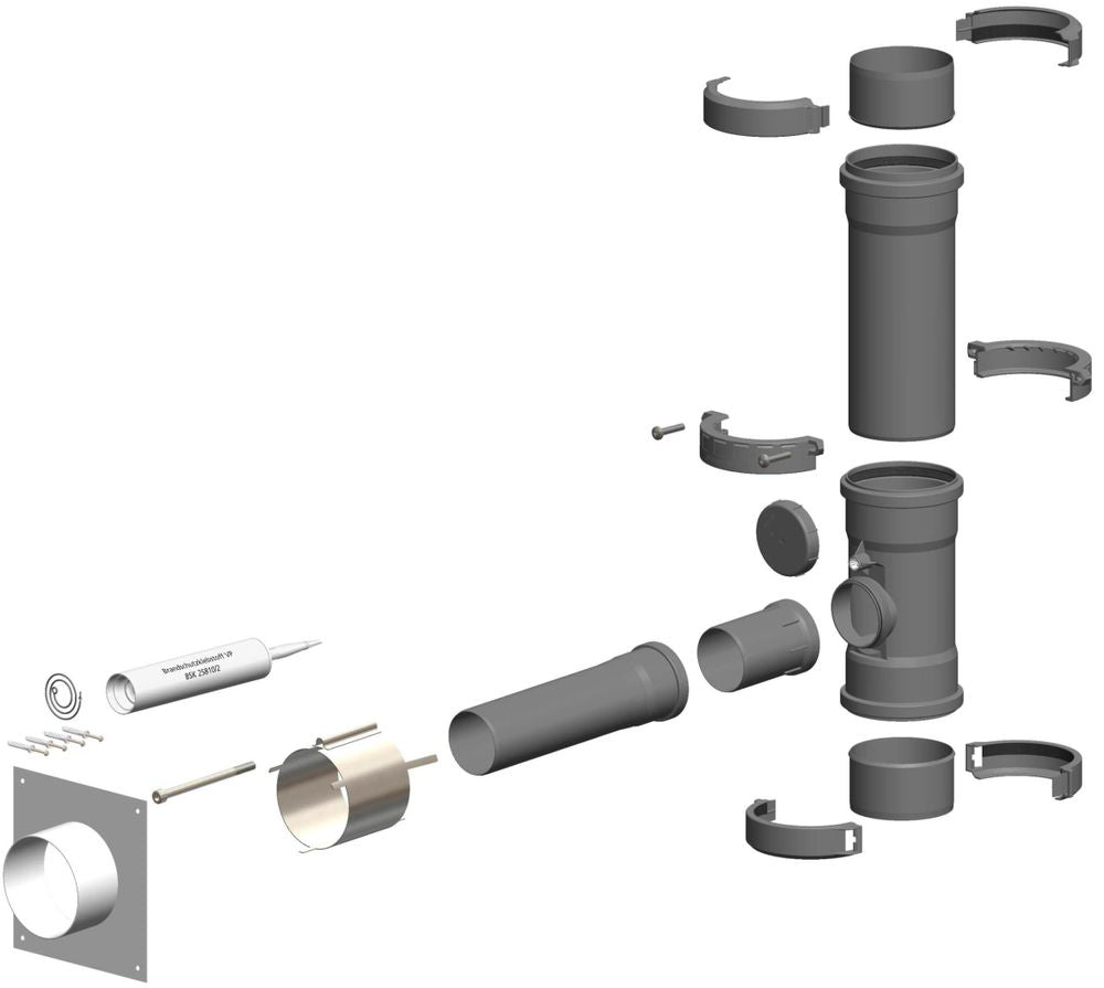 ATEC Anschluss-Set Mehrfachbelegung DN 80/125 - DN 125, 634381