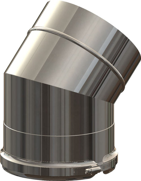 ATEC 45°-Bogen DN125/190 Edelstahl blank, 704715