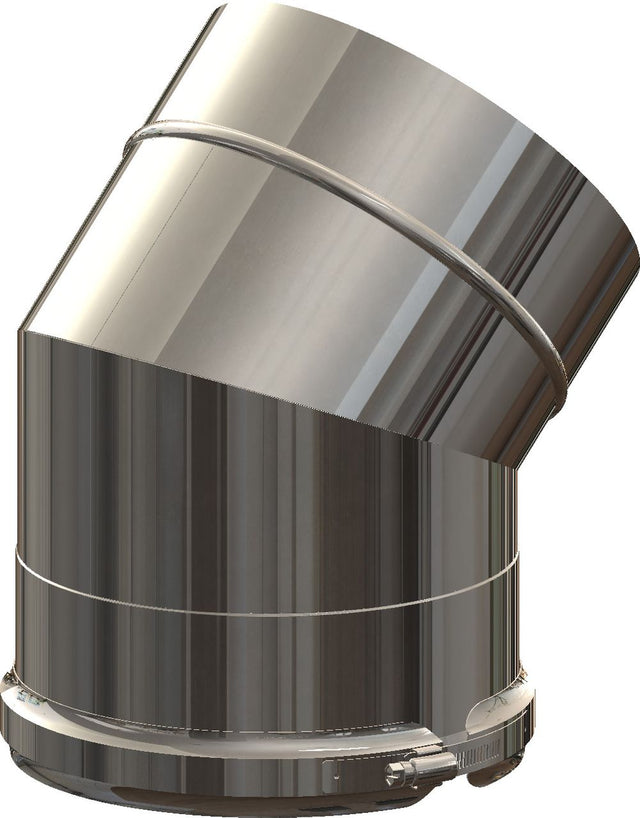 ATEC 45°-Bogen DN125/190 Edelstahl blank, 704715