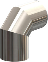 ATEC Bogen 87 Grad DN 80/125 L=155/80mm Edelstahl blank, 701716