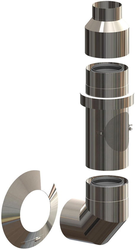 ATEC Basis-Set Außenwand DN110/160 Edelstahl, 703770