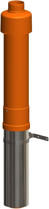 ATEC Dachhochführung DN80/125 L=650mm für IronPoly konzentrisch ziegelrot, 701757