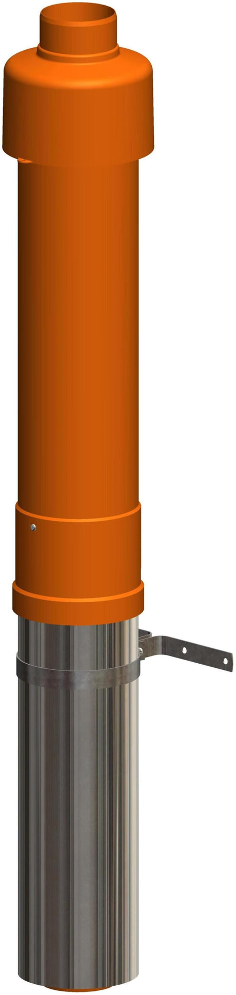 ATEC Dachhochführung DN80/125 L=650mm für IronPoly konzentrisch ziegelrot, 701757