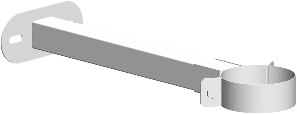 ATEC Wandabstandhalter 50-360mm DN60/100 Edelstahl weiss beschichtet kürzbar, 710745