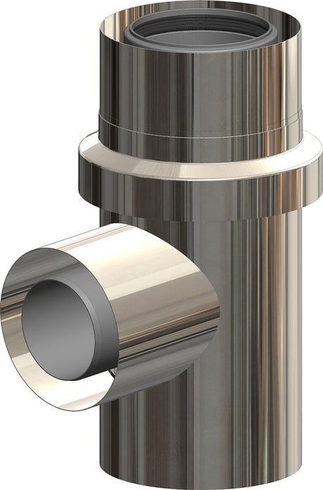 ATEC Anschluss T-Stück f.Mehrfachbeleg. DN100/150-DN100/150 Edelstahl blank, 702704
