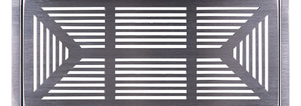 Pluggit Abdeckgitter aus Edelstahl, Design Square, PL126