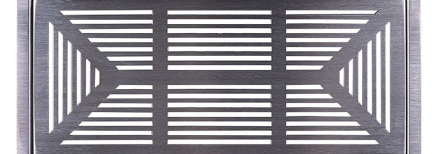 Pluggit Abdeckgitter aus Edelstahl, Design Square, PL126