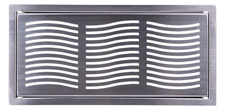 Pluggit Abdeckgitter aus Edelstahl, Design Wave, PL128