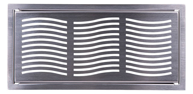 Pluggit Abdeckgitter aus Edelstahl, Design Wave, PL128