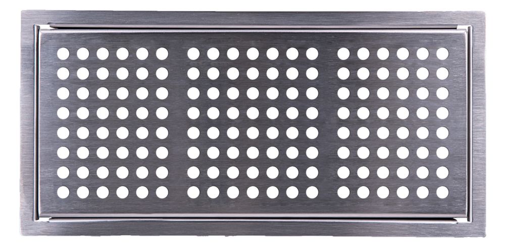 Pluggit Abdeckgitter aus Edelstahl, Design Circle, PL129