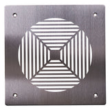 Pluggit Zuluftblende aus Edelstahl, Design Square, PL134