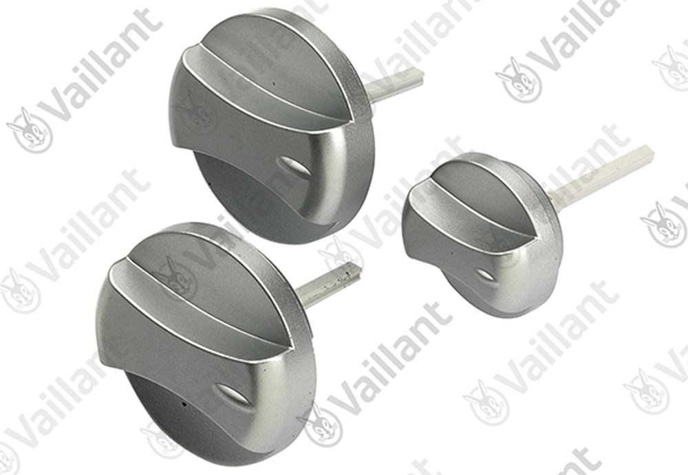VAILLANT Knopf, platin, Set a 3 St. VC 104/3-E u.w. Vaillant-Nr. , 114289