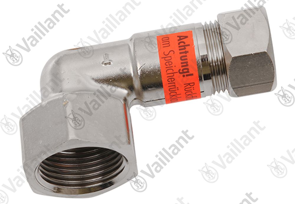 VAILLANT Winkel, mit Rückflussverhinderer 0020183758 Speicherverrohr., u.w. Vaillant-Nr. , 163035