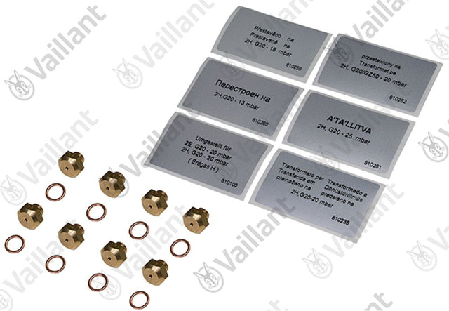 VAILLANT Düsenwechselsatz, 8 Düsen-D 1,50 VK 10-25/6-1 E-C u.w. Vaillant-Nr. , 200133