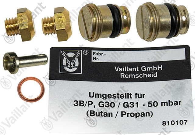 VAILLANT Düsenwechselsatz VGH 130-190/6 Z u.w. Vaillant-Nr. , 200185