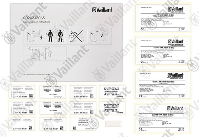 VAILLANT Umstellsatz, E/H/Lw/S <-> P/LPG VKK 186/5 R1 u.w. Vaillant-Nr. , 0020232065