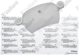 VAILLANT Deckel, mit Schrauben und Dichtung 0010038138 Adapter 60/100 an 63/96 u.w. Vaillant-Nr. , 094701