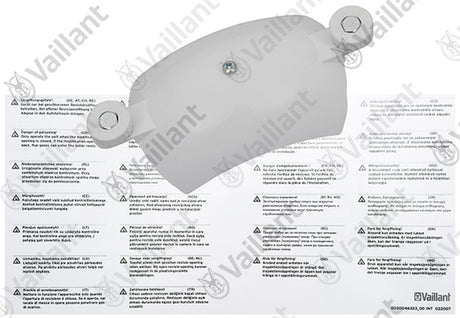 VAILLANT Deckel, mit Schrauben und Dichtung 0010038138 Adapter 60/100 an 63/96 u.w. Vaillant-Nr. , 094701