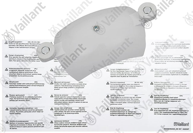 VAILLANT Deckel, mit Schrauben und Dichtung 0010038138 Adapter 60/100 an 63/96 u.w. Vaillant-Nr. , 094701