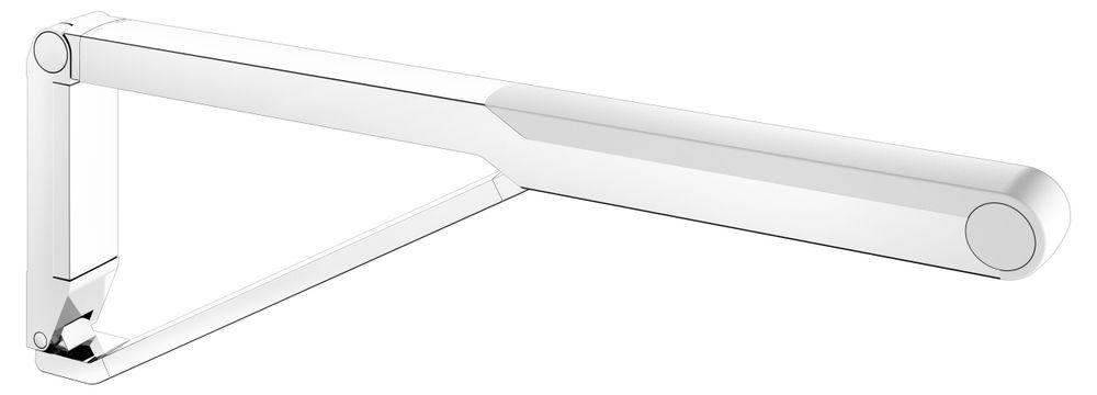 KEUCO AXESS Stützklappgriff WC 700 mm verchromt/weiß, 35003010751