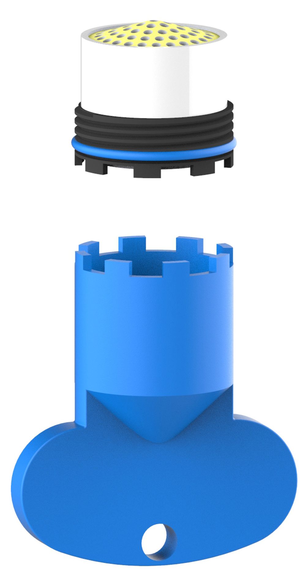 KEUCO Ersatzteile Armaturen Strahlregler Cache M16.5x1gelb für 51609 verchromt, 50100000184