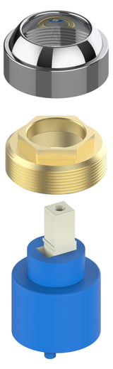 KEUCO Ersatzteile Armaturen Mischwasserkartusche komplett für 51620 / 51624 verchromt, 50100010185