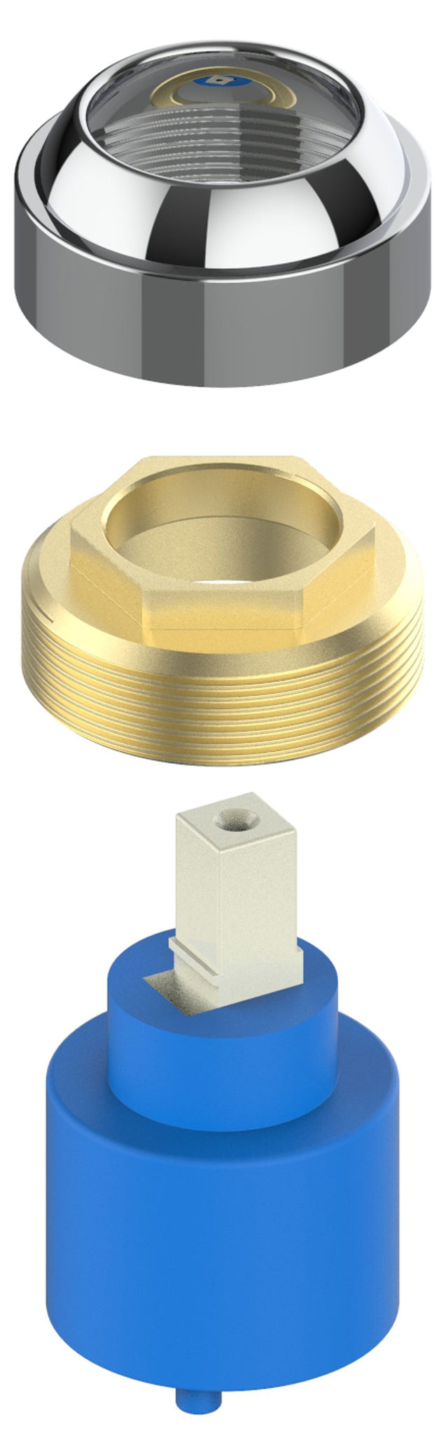 KEUCO Ersatzteile Armaturen Mischwasserkartusche komplett für 51620 / 51624 verchromt, 50100010185