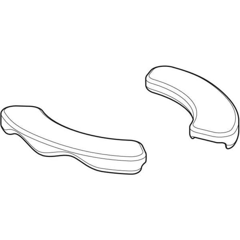 Geberit Set Sitzauflagen für WC grau, 572940000